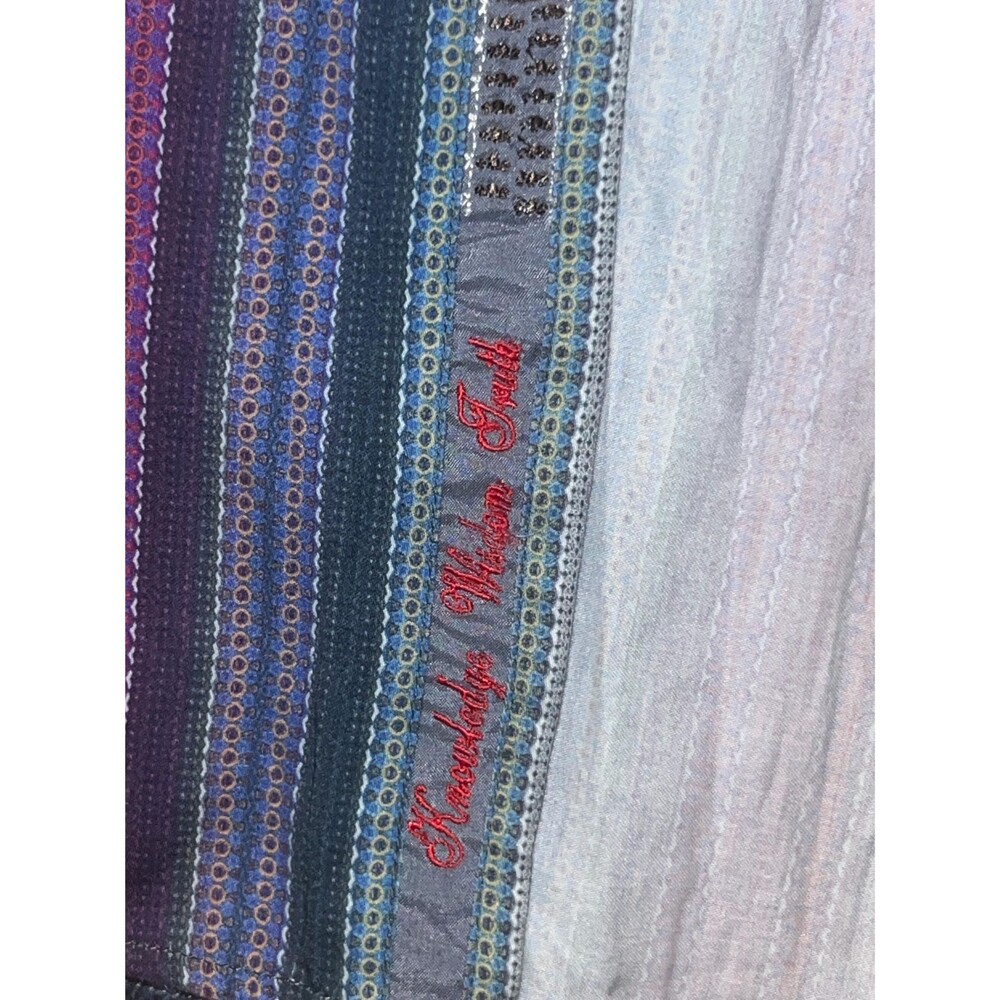 Robert Graham Vibrant Purple and Blue Striped Long Sleeve Button Down Shirt XL - Picture 5 of 5